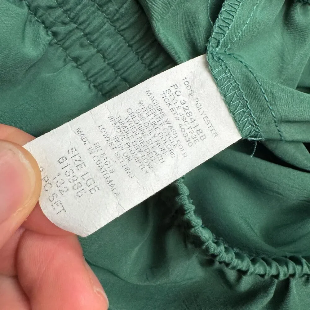 Vintage 90s Blair Tracksuit Set Womens L Green Windbreaker Jacket Track Pants